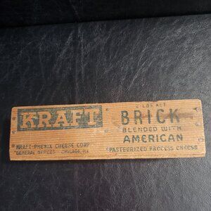 Wooden Kraft 2lb. Brick Blended with American Pasteurized Process Cheese